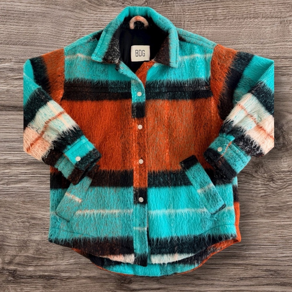 BDG Urban Outfitters Plaid Shirt Jacket Y2K